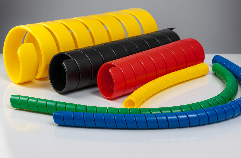 Protetores espirais coloridos para mangueiras - RP Protetores